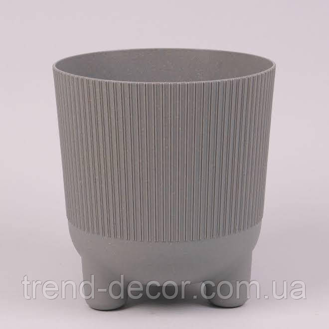 Горщик пластмасовий ARIA JUMPER ECO сірий 14см.