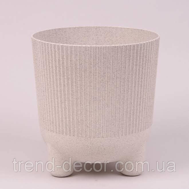 Горщик пластмасовий ARIA JUMPER ECO білий 18 см.
