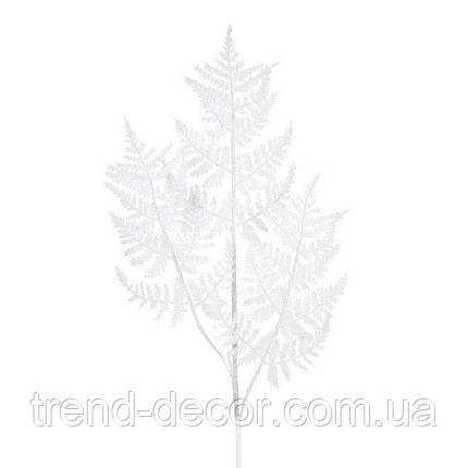 Гілка Папороті новорічна біла 78 см. 13225, фото 1