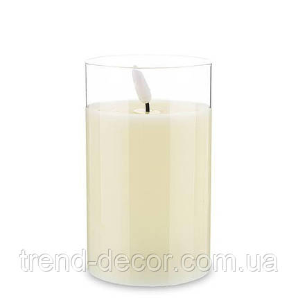 Свічка LED в склі з таймером D-7,5 см. H-12.5 см. 34471, фото 1