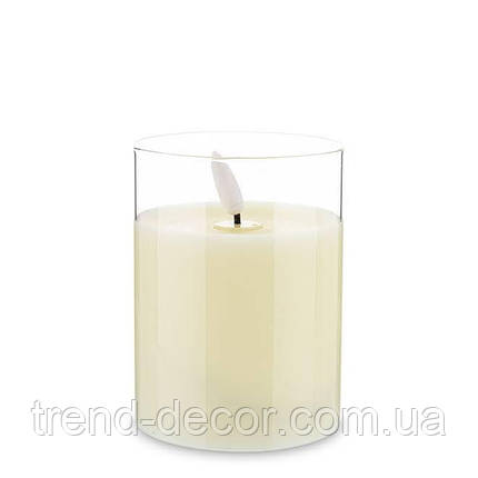 Свічка LED в склі з таймером D-7,5 см. H-10 см. 34472, фото 1