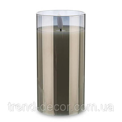 Свічка LED в склі з таймером D-7,5 см. H-15 см. 34479, фото 1