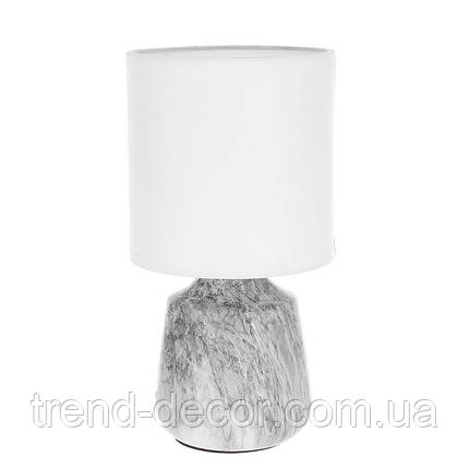 Лампа керамічна настільна Marble Grey 24 см. 33481, фото 1