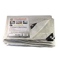 Тент армований водонепроникний прозорий LENO CRISTAL 100 г/м², розмір: 4х6 м - Польща