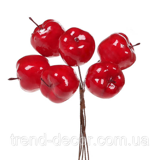 Пучок червоних Яблучок 12 см. 13732 12шт