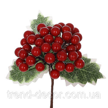 Гілочка з червоними ягодами 15 см. 13755, фото 1