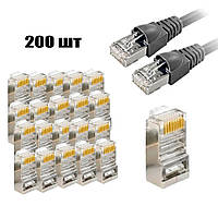 Конектор  RJ-45 GEAR САТ.5E 8P8C FTP екранований (уп 200шт)
