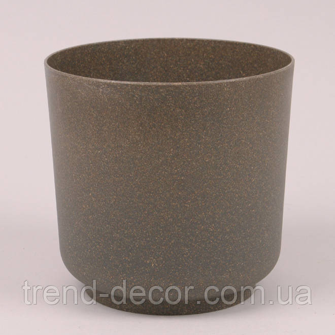 Горщик пластмасовий Satina ECO WOOD світлий антрацит 17 см.