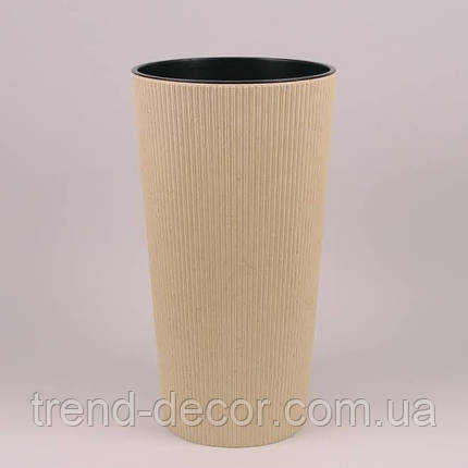 Горщик пластмасовий LILIA JUMPER ECO з вкладом пісочний 25см., фото 1