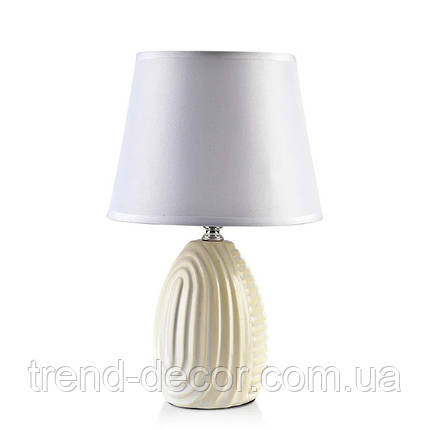 Лампа керамічна настільна Leti Beige 32 см. 36062, фото 1