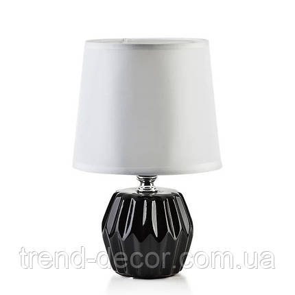 Лампа керамічна настільна Leti Black 22.5 см. 36075, фото 1