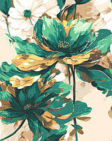 Картина за номерами Riviera Blanca Квіткова соната з фарбами металік 40х50 см RB-1006