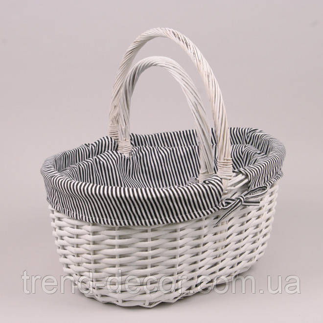 Комплект білих кошиків із тканиною 2 шт. 45302