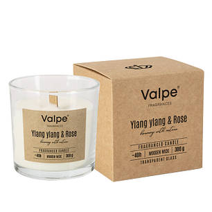 Свічка ароматична з дерев'яним фітилем Bispol Ylang ylang & Rose 27686, фото 1
