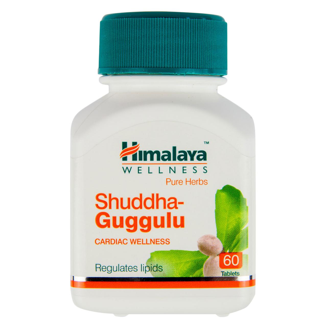 Шудха Гуггул Хімалая, 60 таблеток, для зниження рівня холестерину ...
