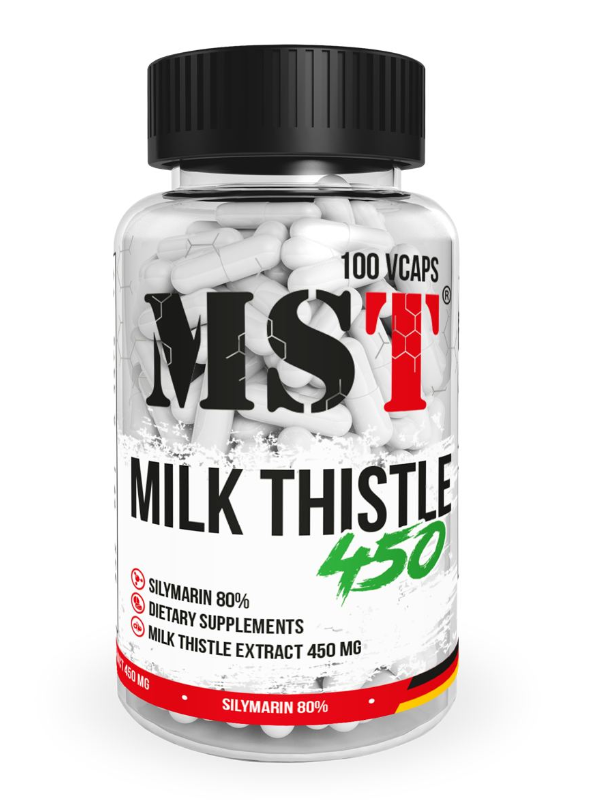 Силімарин Milk Thistle MST 450 мг 100 веганських капсул
