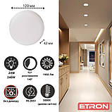 Настінно-стельовий світильник накладний 24W 5000К 95-265V ETRON 1-EMP-731, фото 2