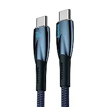 Кабель Baseus Glimmer Series Fast Charging Cable Type-C to Type-C 100W 1m CADH000703 Blue, фото 3