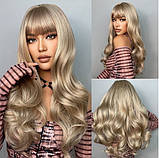 Перука пшеничний блонд, перука білявки хвиляста, перука світло-русява, фото 5