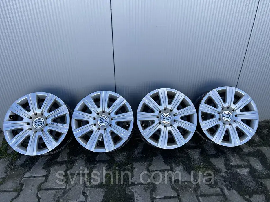 Диски металеві Volkswagen TIGUAN 5/112 R16 6.5J ET33 + ковпаки ориг, фото 1