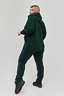 Костюм жіночий теплий з тринитки на флісі з хутром Тедді (Батал), фото 7