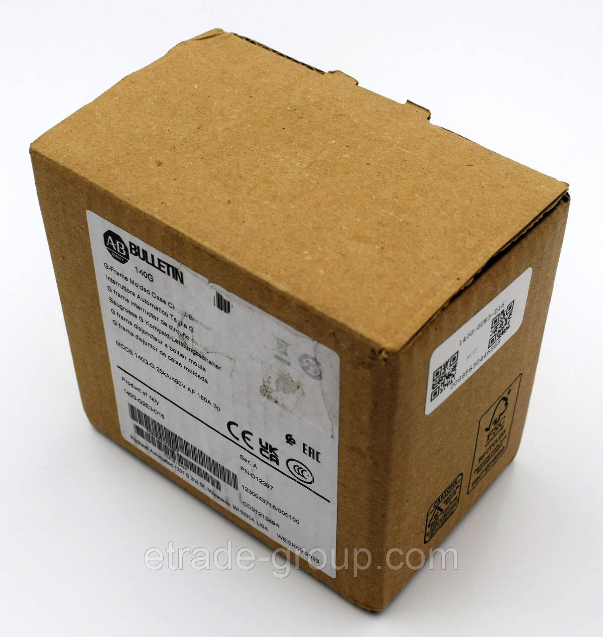 Автоматичний вимикач з литим корпусом на 125 А, тип G Allen-Bradley 140G-G2E3-D16