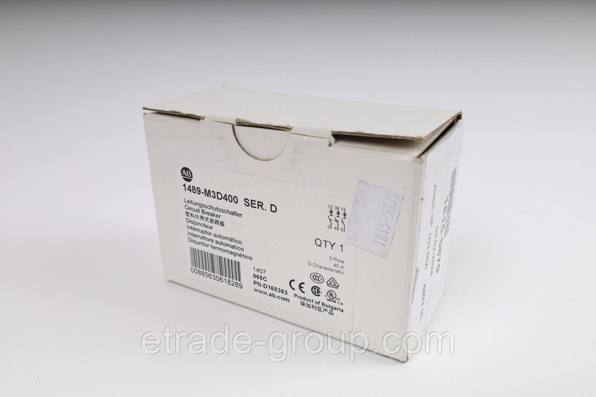 Мініатюрний автоматичний вимикач на 40 А Allen-Bradley 1489-M3D400