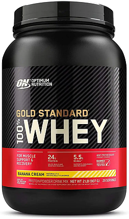 Optimum Nutrition 100% Whey Gold Standard USA  909 g Banana, фото 1