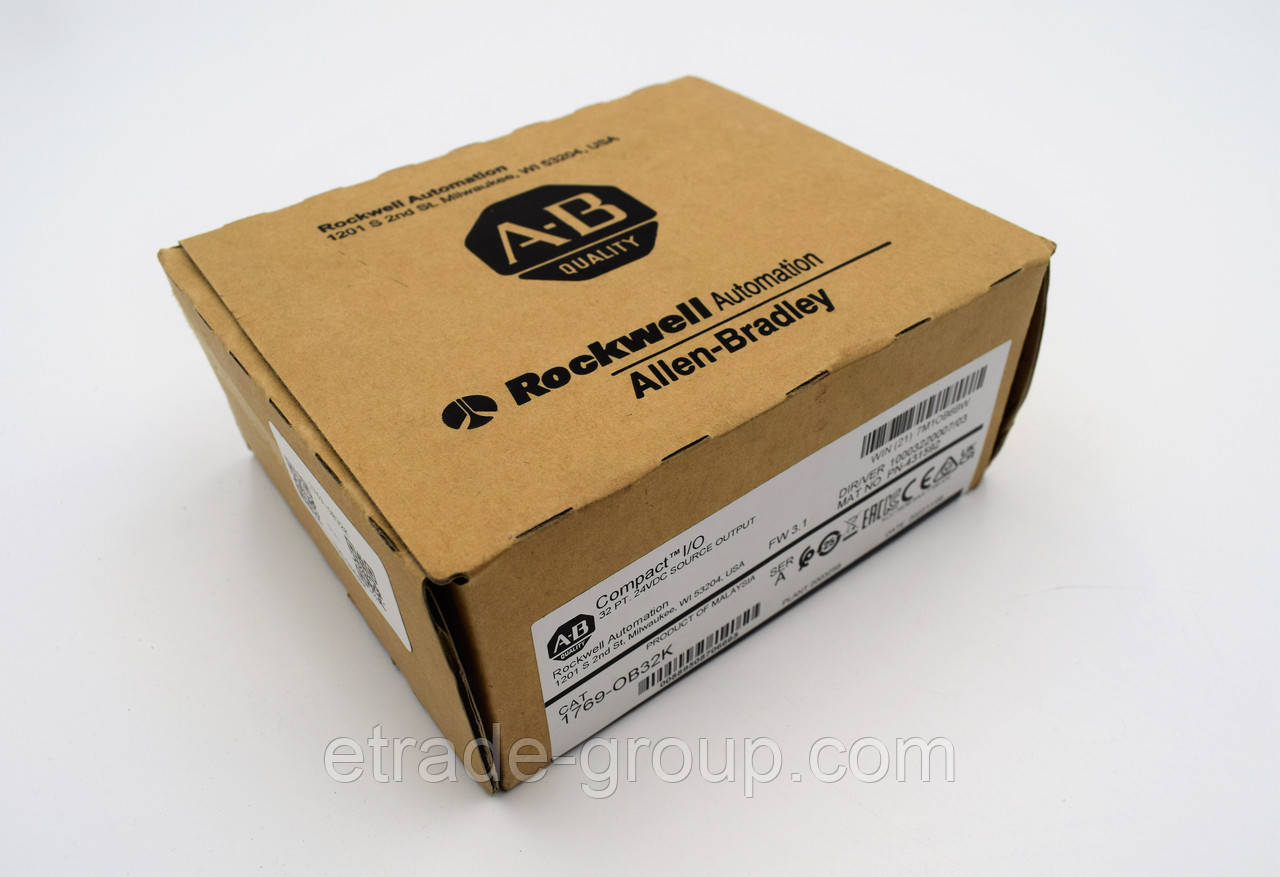 Модуль цифрового виходу на 32 точки для CompactLogix, 24VDC Allen-Bradley 1769-OB32K