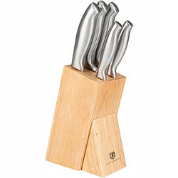 Ножі Karl Hausmann 5 шт Набір кухонних ножів Набір ножів з нержавіючої сталі Набір ножів з підставкою