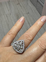 Кільце з натуральним аметистом у серебрі 17,75р