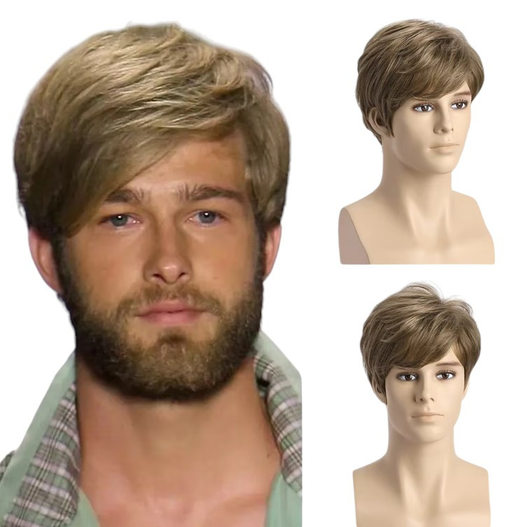 Перука чоловіча коротка русява, термоволокно DC WIG-M56