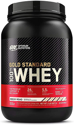 Optimum Nutrition 100% Whey Gold Standard USA  909 g Rocky Road, фото 1
