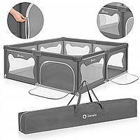 Манеж дитячий Lionelo Willow XL Сірий 187х207х68 см Манеж для дитини Ігровий манеж для дітей Манеж великий