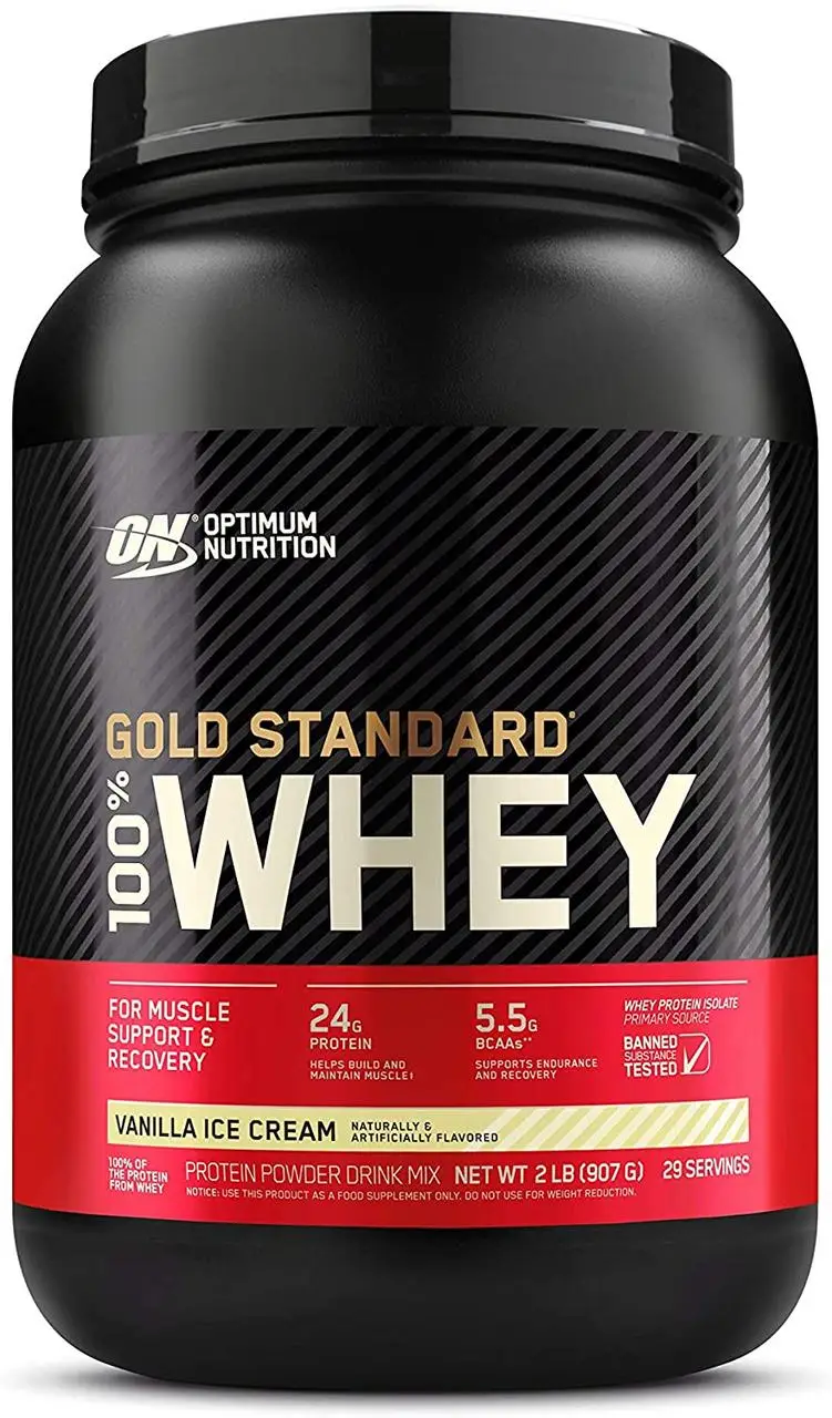 Optimum Nutrition 100% Whey Gold Standard USA  909 g Vanilla Ice Cream