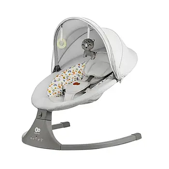 Центр гойдалки-шезлонг Kinderkraft Lumi 2 Light Grey (таймер, 12 мелодій, дуга з іграшками)
