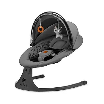 Центр гойдалки-шезлонг Kinderkraft Lumi 2 Dark Grey (таймер, 12 мелодій, дуга з іграшками)