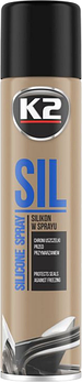 Силікон 100% в спреї K2 K633 SIL 300мл Засіб для консервації гумових і пластмасових елементів в автомобілі