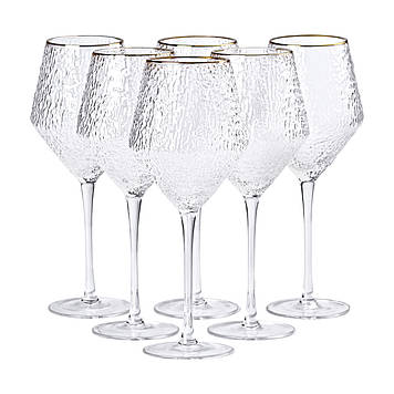 Набір келихів з тонкою ніжкою 6 штук по 600 мл HP-16-1