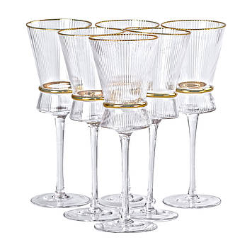 Набір з 6 келихів з високими тонкими ніжками, 300 мл, для вина HP-16-7