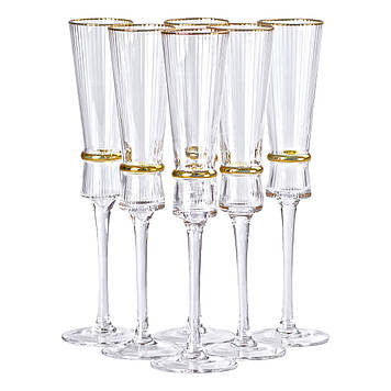 Келихи для шампанського, 200 мл, набір із 6 штук HP-16-8