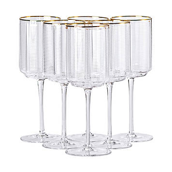 Набір з 6 високих келихів з тонкою ніжкою, 450 мл, для вина HP-16-13