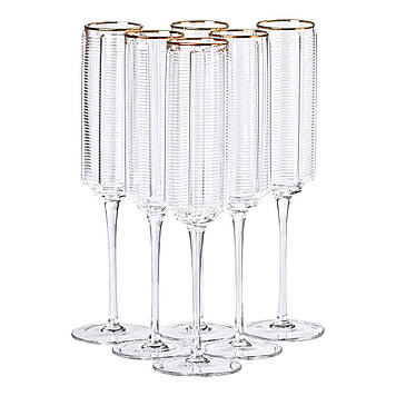 Келихи для шампанського, 300 мл, набір із 6 штук HP-16-14