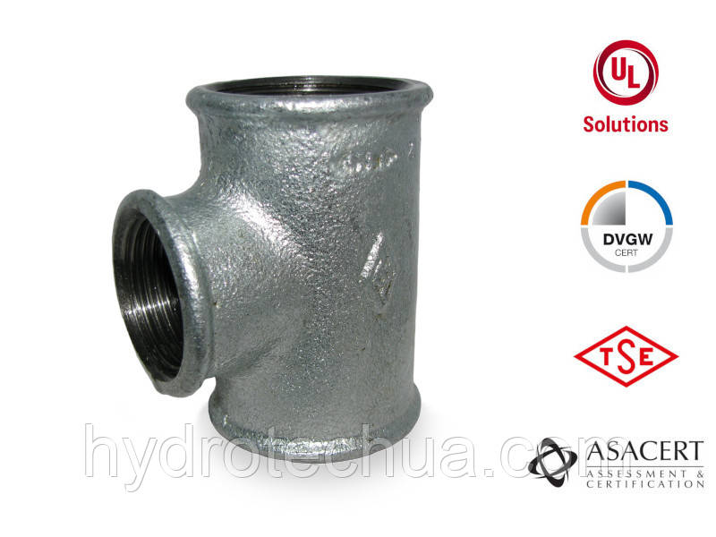 Трійник редукційний оцинкований 1 1/4" x 1" Hydro-T