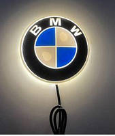 BMW  ЛЕД LED Емблема на капот/кришку багажника діаметром 82мм Білий колір підсвітки