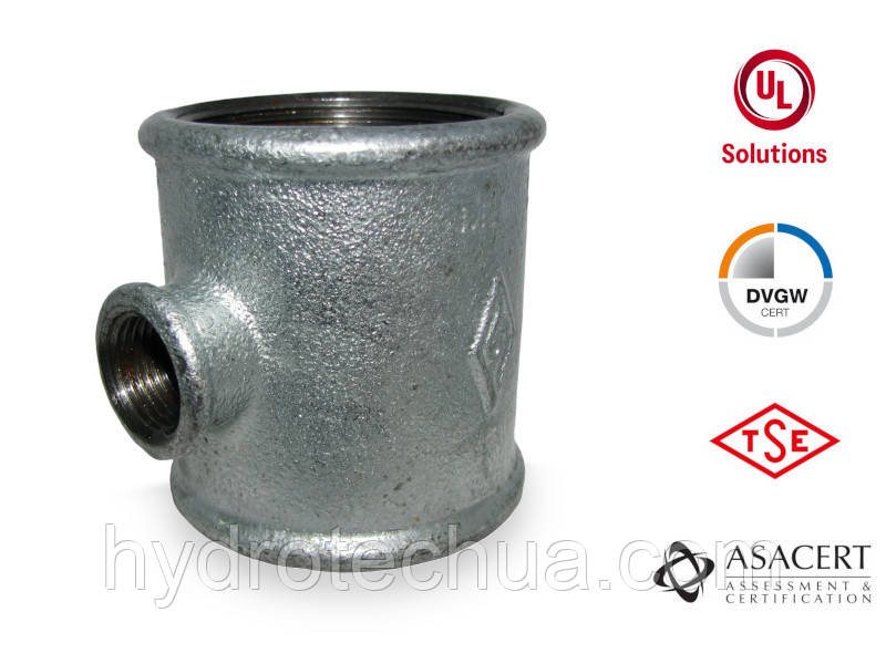 Трійник редукційний оцинкований 2" x 1/2" Hydro-T
