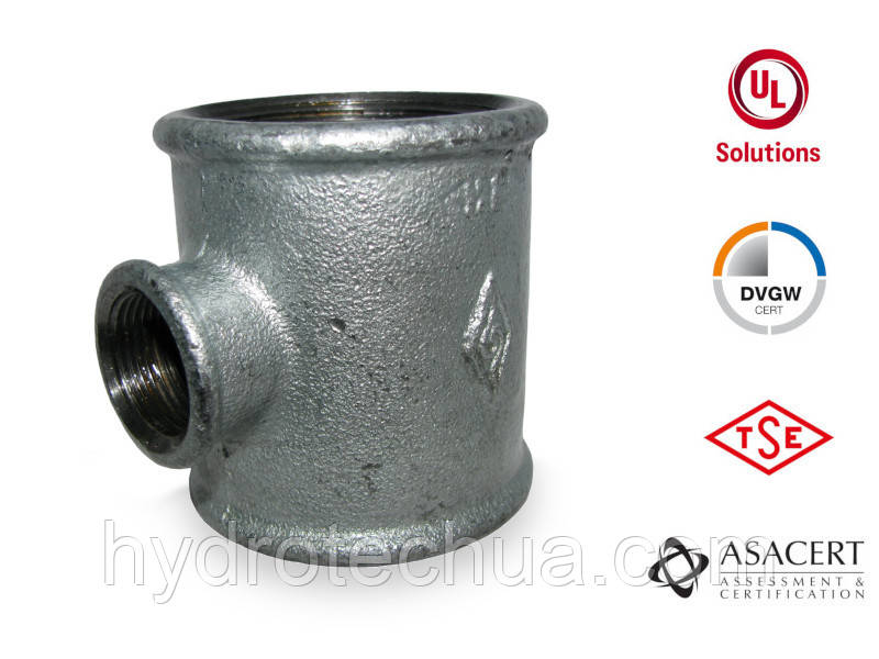 Трійник редукційний оцинкований 2" x 3/4" Hydro-T