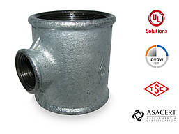 Трійник редукційний оцинкований 2 1/2" x 1" ВВВ Hydro-T