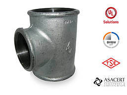 Трійник редукційний оцинкований 2 1/2" x 2" ВВВ Hydro-T