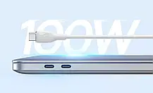 Кабель Baseus Pudding Series Fast Charging Cable Type-C to Type-C 100W 1.2m P10355702221-00 White, фото 5